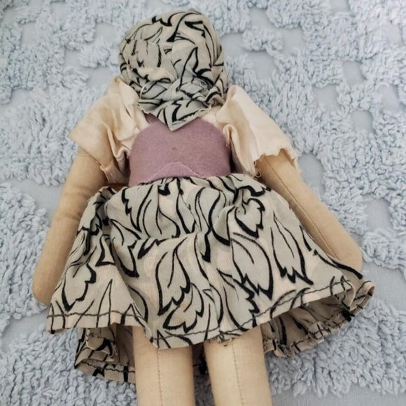 Vintage Polish/Poland Jointed Cloth Sawdust Doll Plastic Face Hair England - Picture 5 of 7